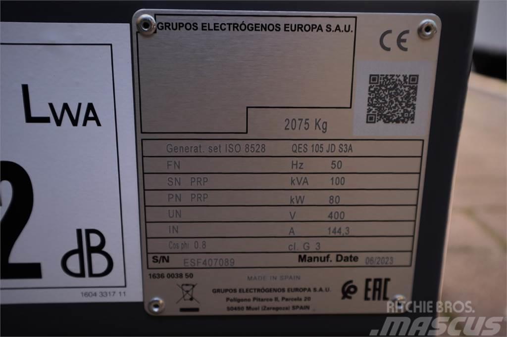 Atlas Copco QES 105 JD S3A ESF Valid inspection, *Guarantee! D Dizel generatori