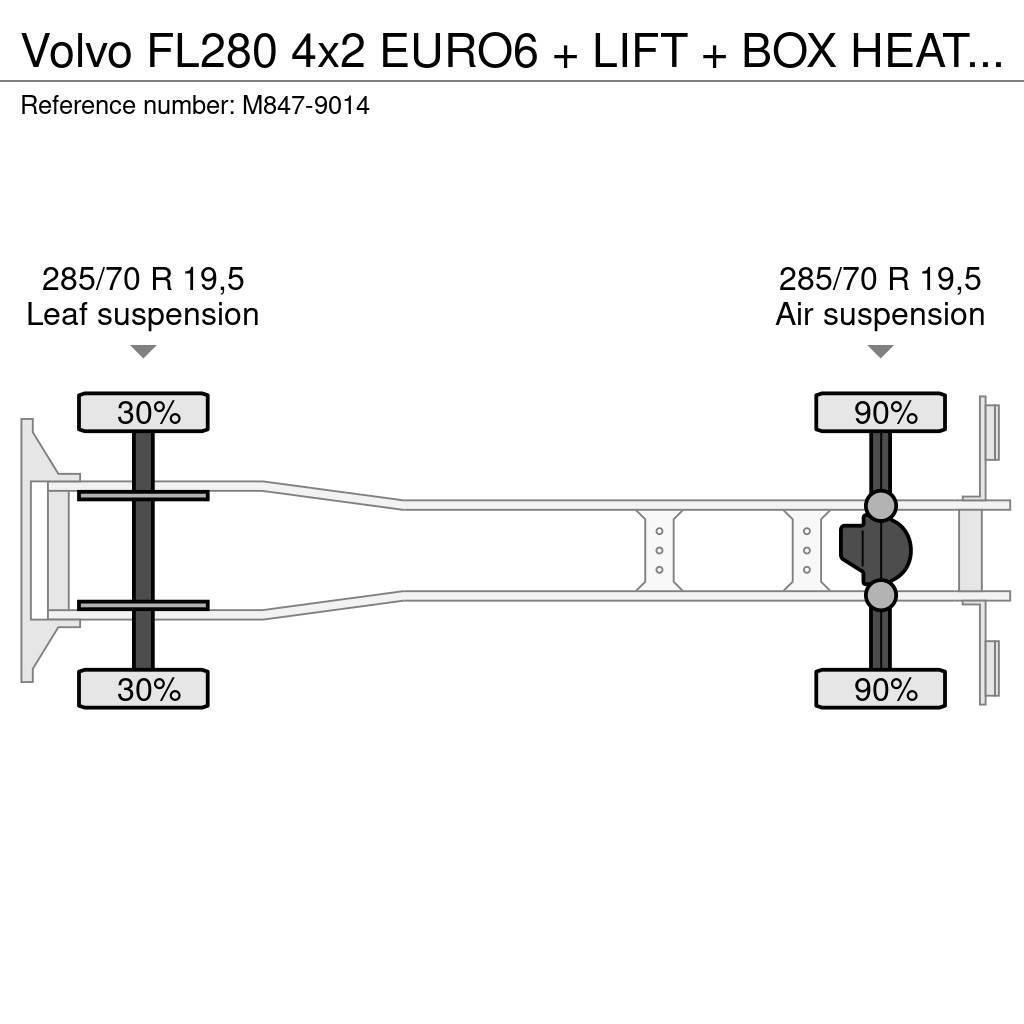 Volvo FL280 4x2 EURO6 + LIFT + BOX HEATING Sanduk kamioni