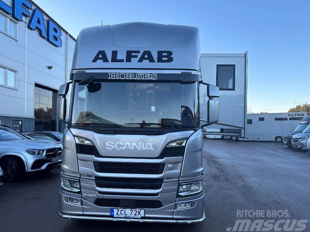 Scania P280 ALFAB Professional hästlastbil Kamioni za prevoz životinja
