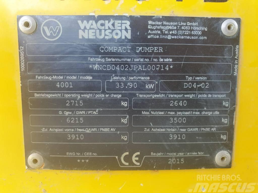 Wacker Neuson 4001s Zglobni damperi