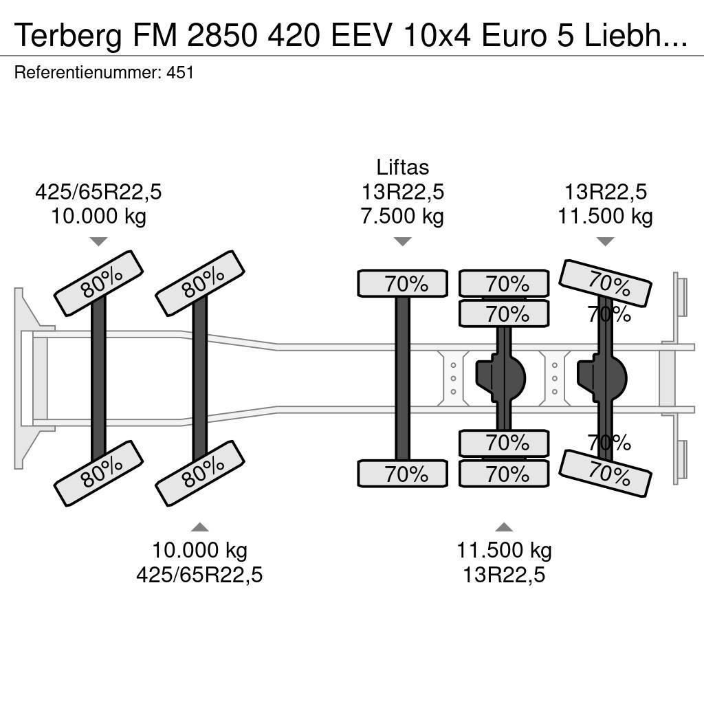 Terberg FM 2850 420 EEV 10x4 Euro 5 Liebherr 15 Kub Mixer Kamioni mešalice za beton