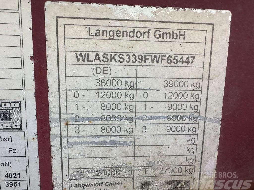 Langendorf 3 akselinen kippipuoliperävaunu Kiper poluprikolice
