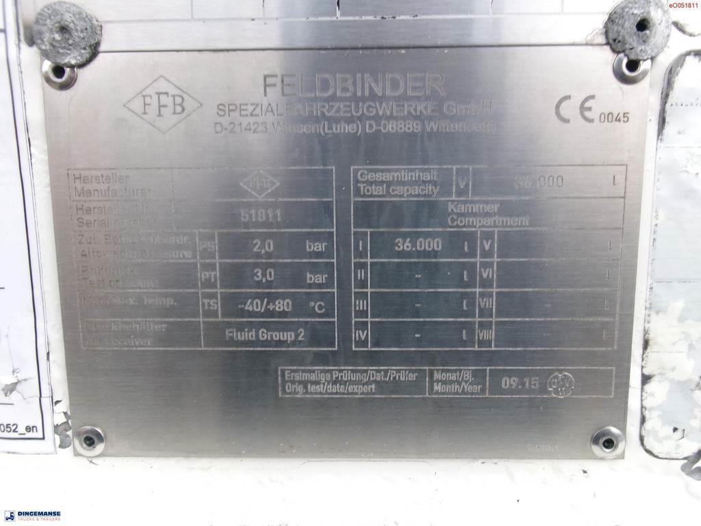 Feldbinder Powder tank alu 36 m3 / 1 comp Poluprikolice cisterne
