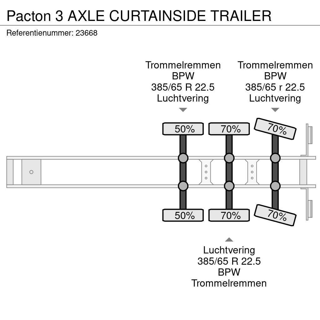 Pacton 3 AXLE CURTAINSIDE TRAILER Ostale poluprikolice