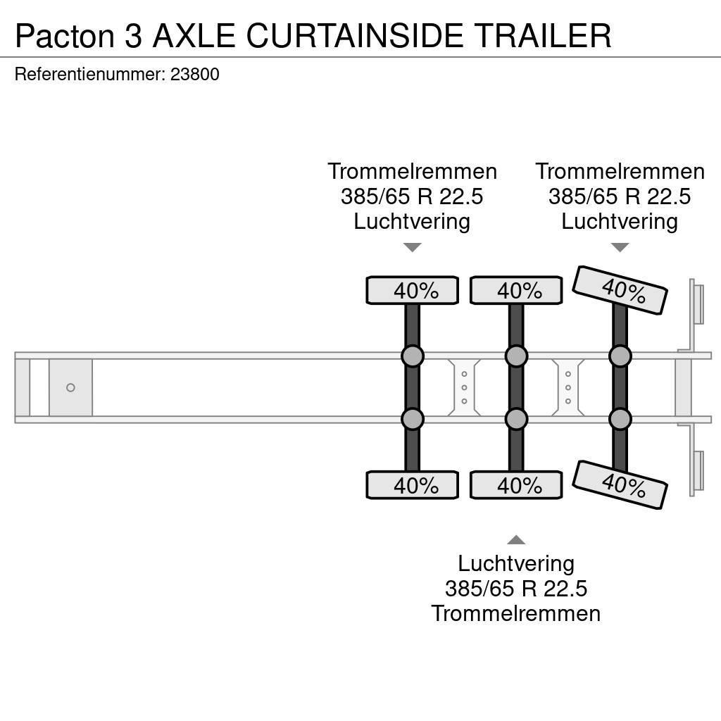 Pacton 3 AXLE CURTAINSIDE TRAILER Ostale poluprikolice