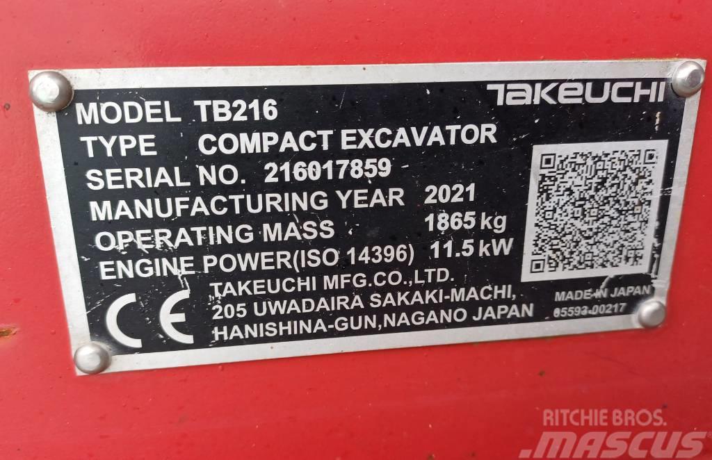 Takeuchi TB216 Mini bageri < 7t
