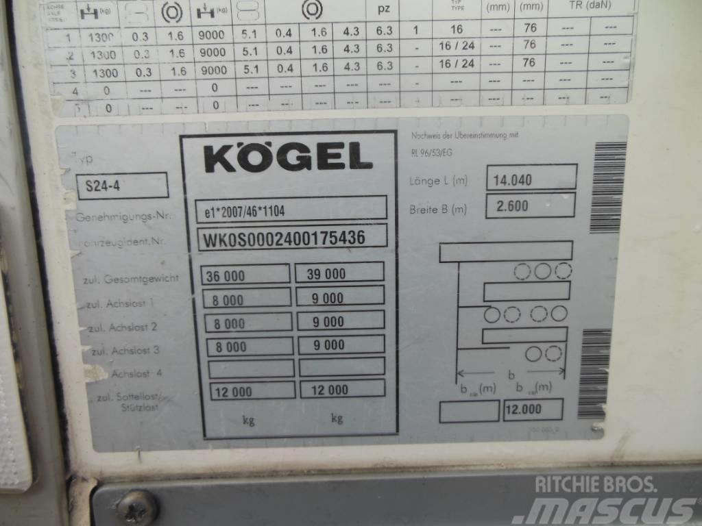 Kögel SVT 24, Dvoupatro, Carrier Vector 1550 Poluprikolice hladnjače