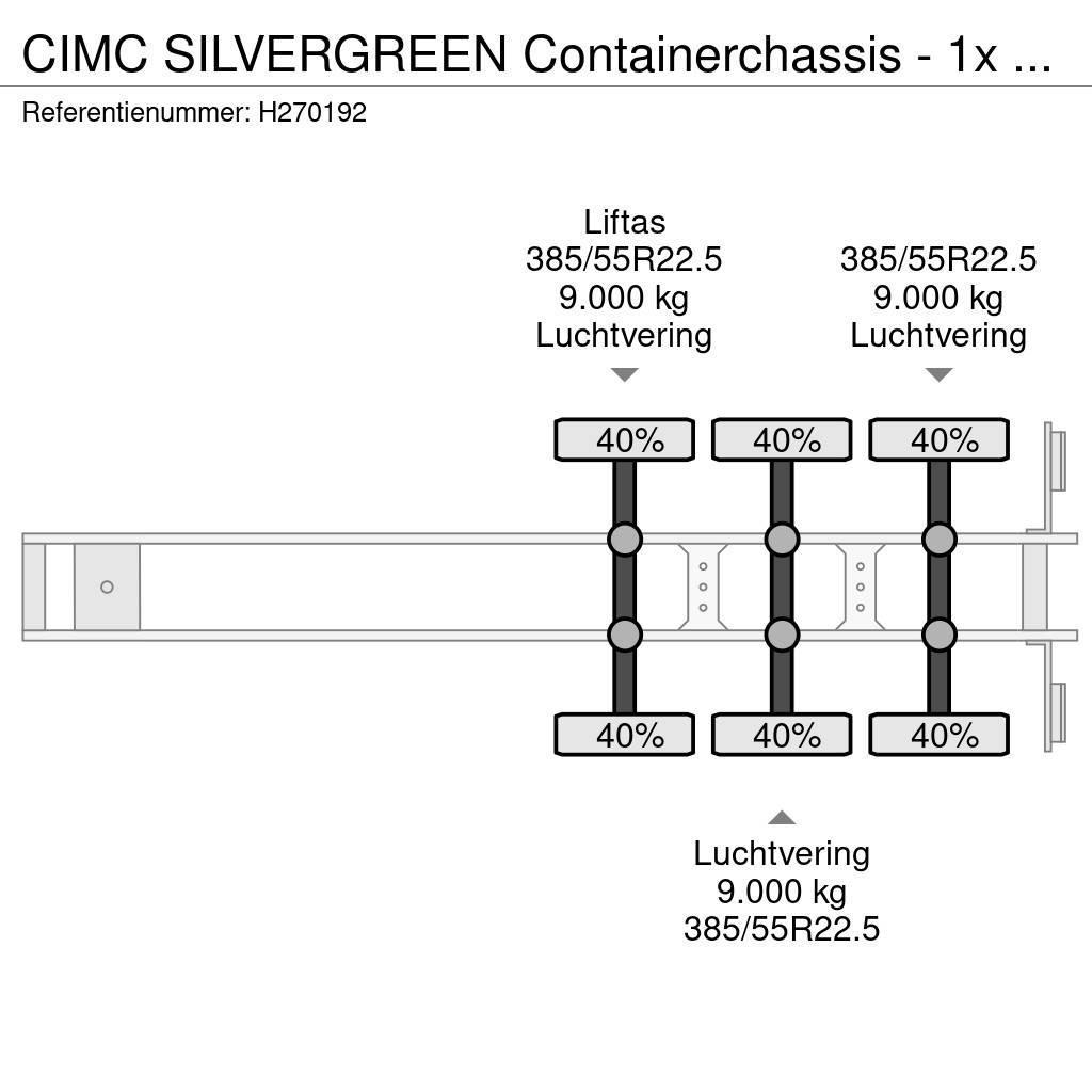 CIMC Silvergreen Containerchassis - 1x 20FT 2x 20FT 1x Kontejnerske poluprikolice