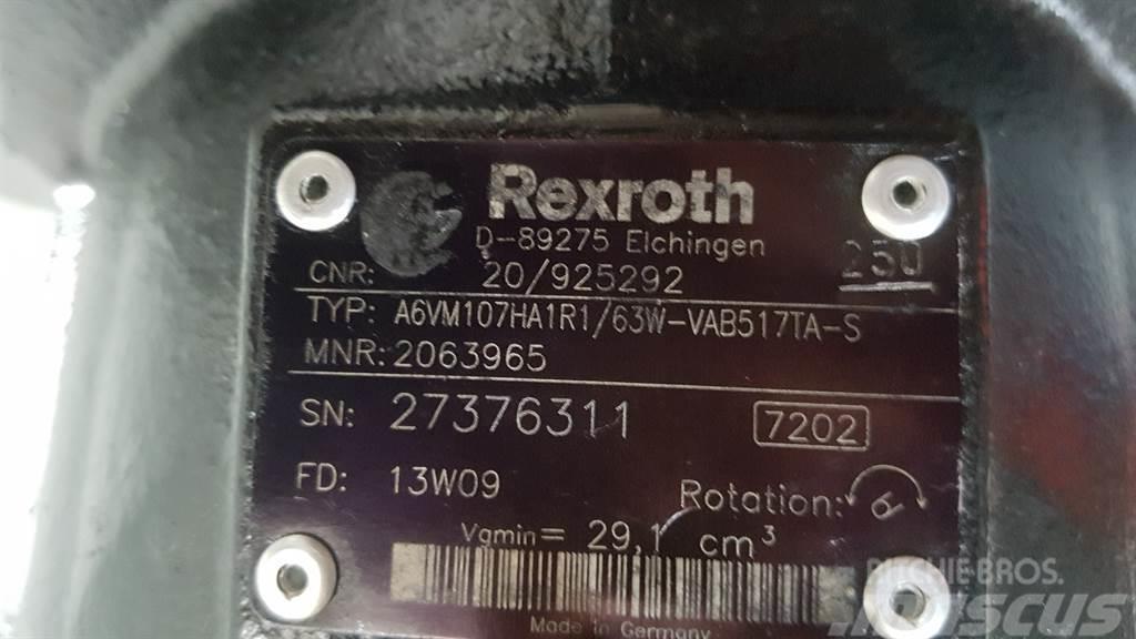 Rexroth A6VM107HA1R1/63W -JCB 409BZX-Drive motor/Fahrmotor Hidraulika