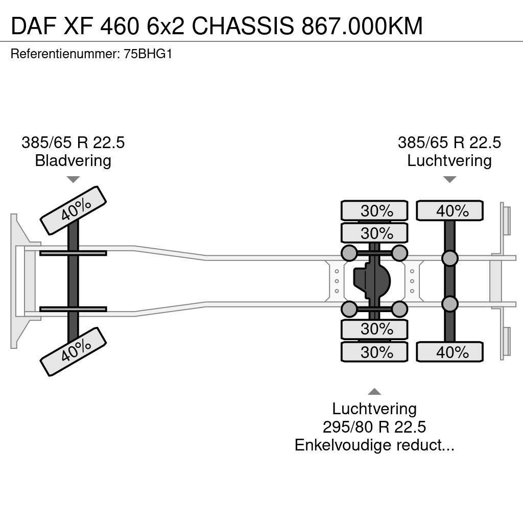 DAF XF 460 6x2 CHASSIS 867.000KM Kamioni-šasije