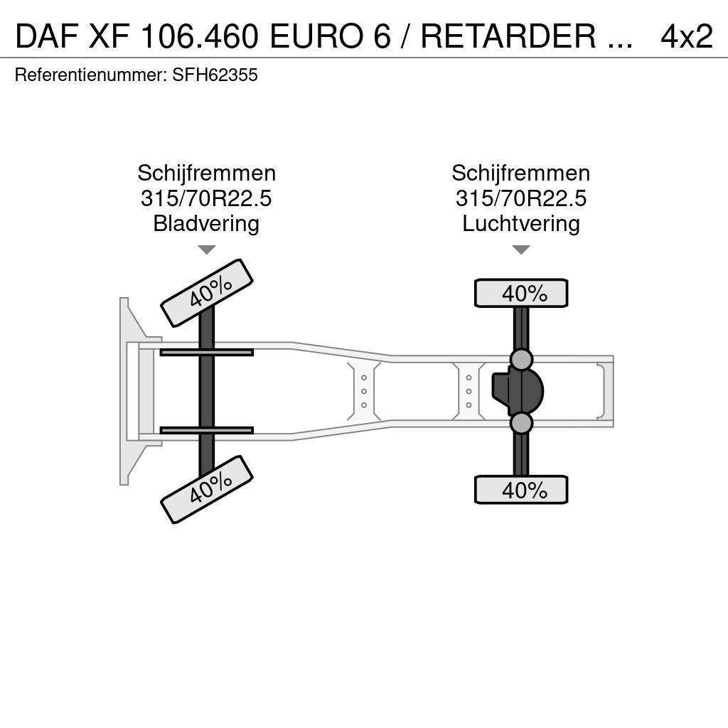 DAF XF 106.460 EURO 6 / RETARDER / MANUEL / AIRCO Tegljači