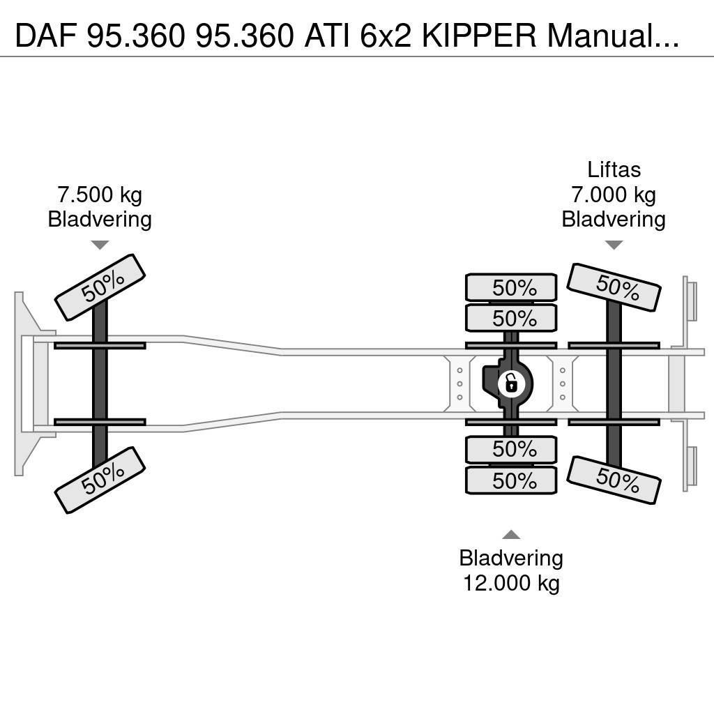 DAF 95.360 95.360 ATI 6x2 KIPPER Manualgetriebe Kiperi kamioni