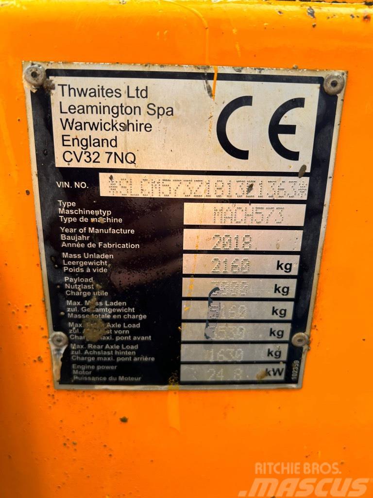 Thwaites 3 Tonne Swivel Skip Dumper MACH573 ton Damperi za gradilište