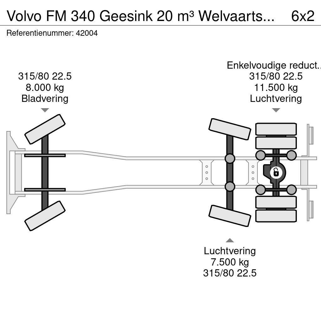 Volvo FM 340 Geesink 20 m³ Welvaarts weighing system Kamioni za otpad