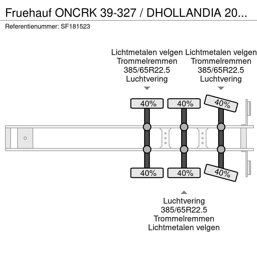Fruehauf ONCRK 39-327 / DHOLLANDIA 2000kg Sanduk poluprikolice