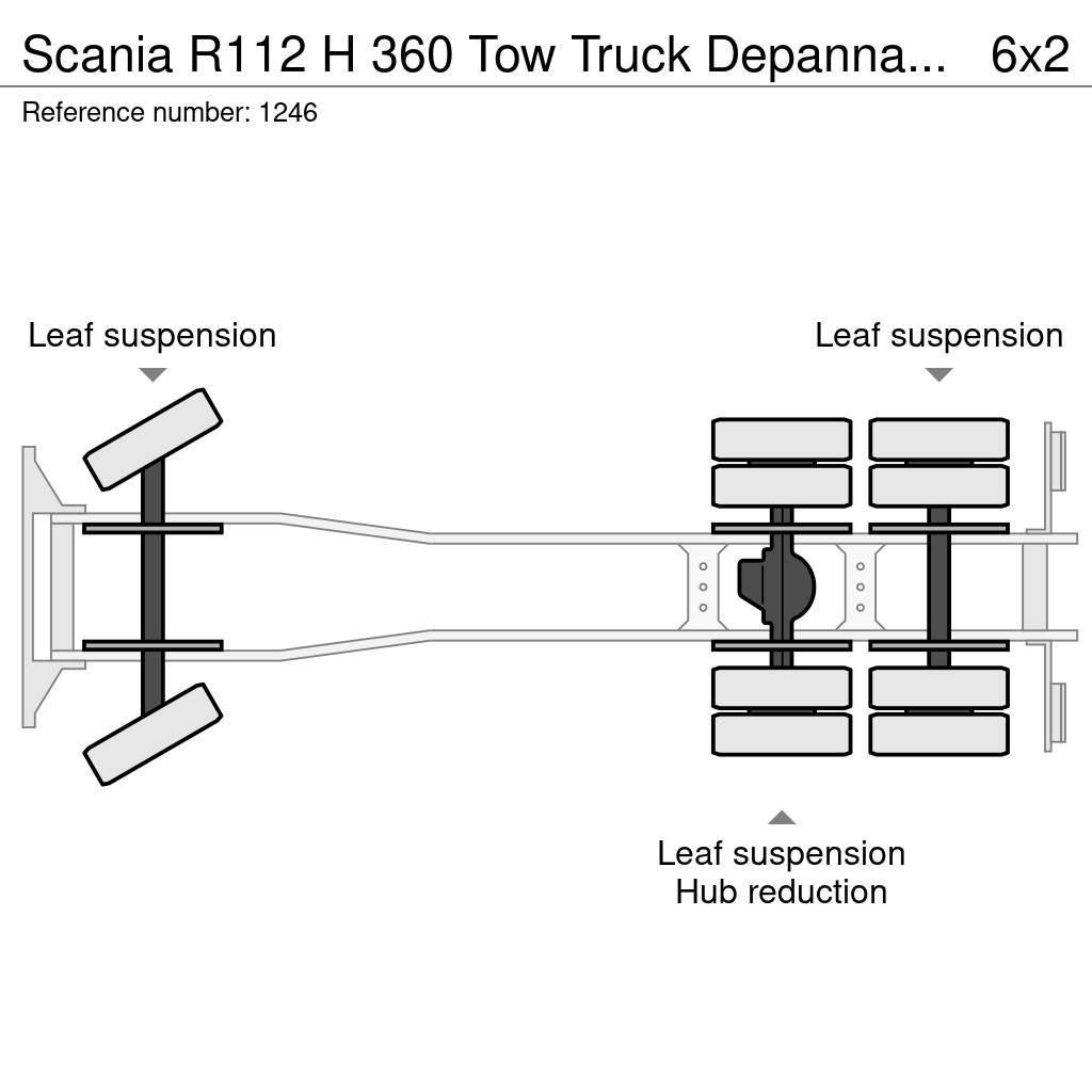 Scania R112 H 360 Tow Truck Depannage Crane Winch Remote Šleperi za vozila