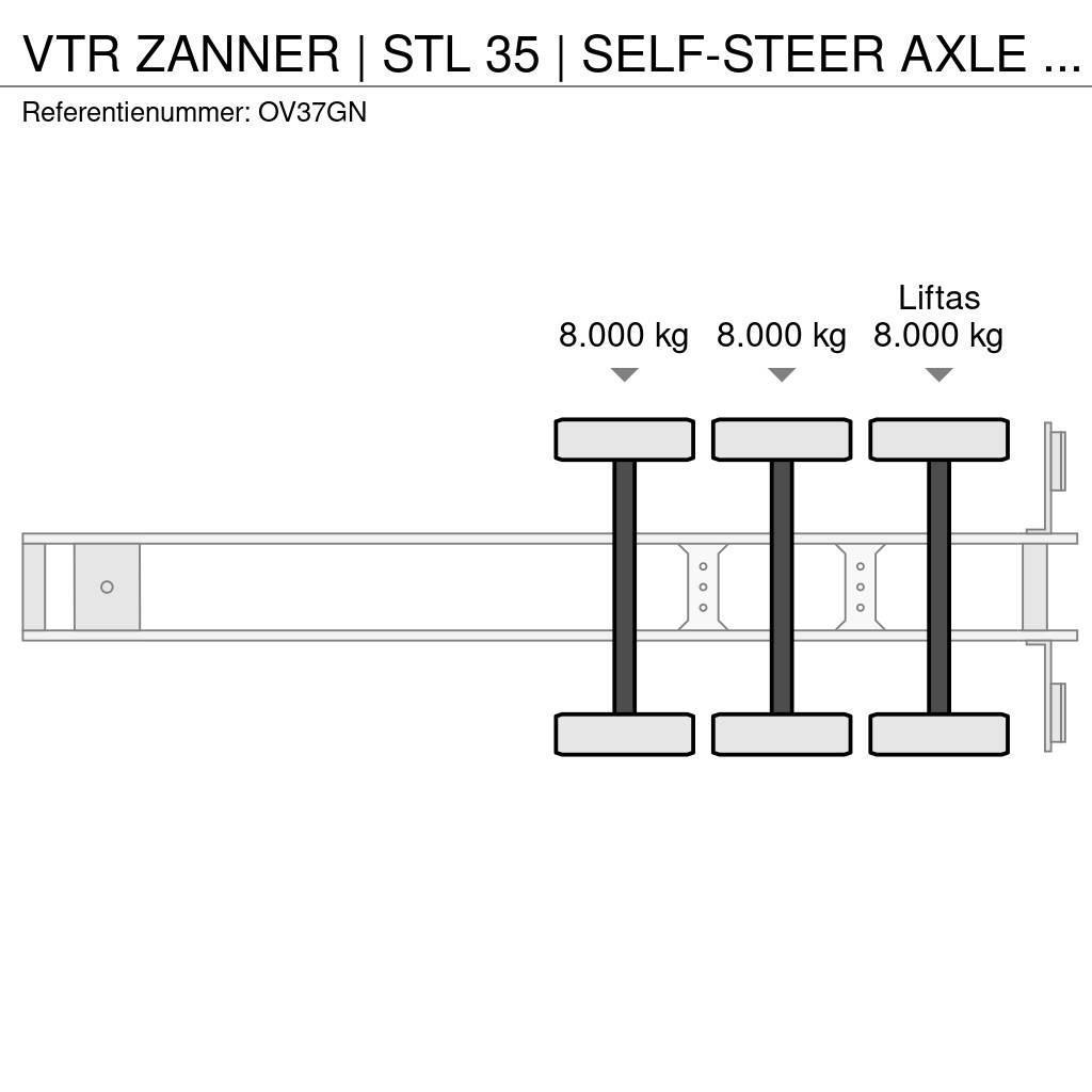  VTR ZANNER | STL 35 | SELF-STEER AXLE | RAMPS | GA Poluprikolice za autotransporter