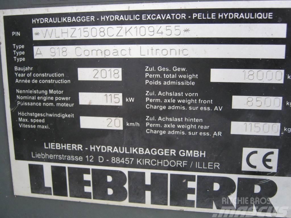 Liebherr A 918 Compact Litronic Bageri točkaši