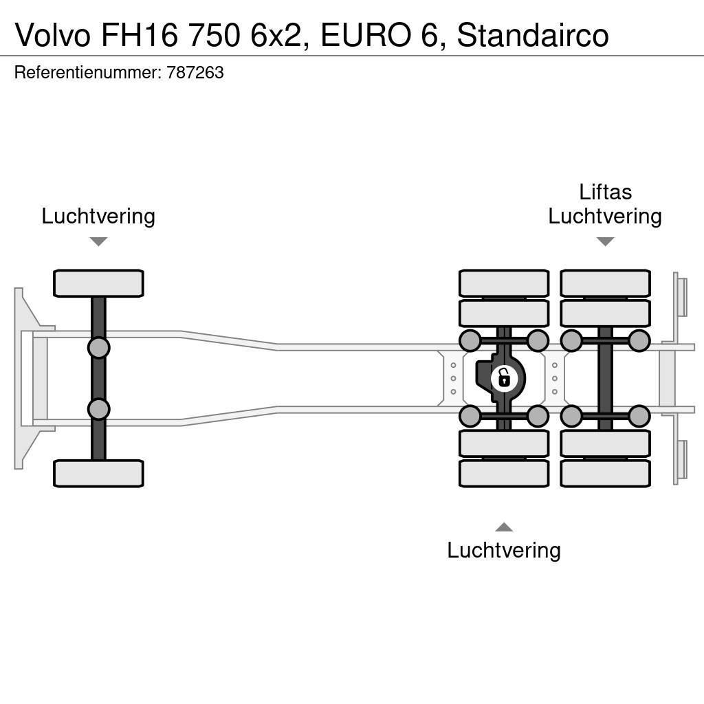 Volvo FH16 750 6x2, EURO 6, Standairco Kamioni-šasije