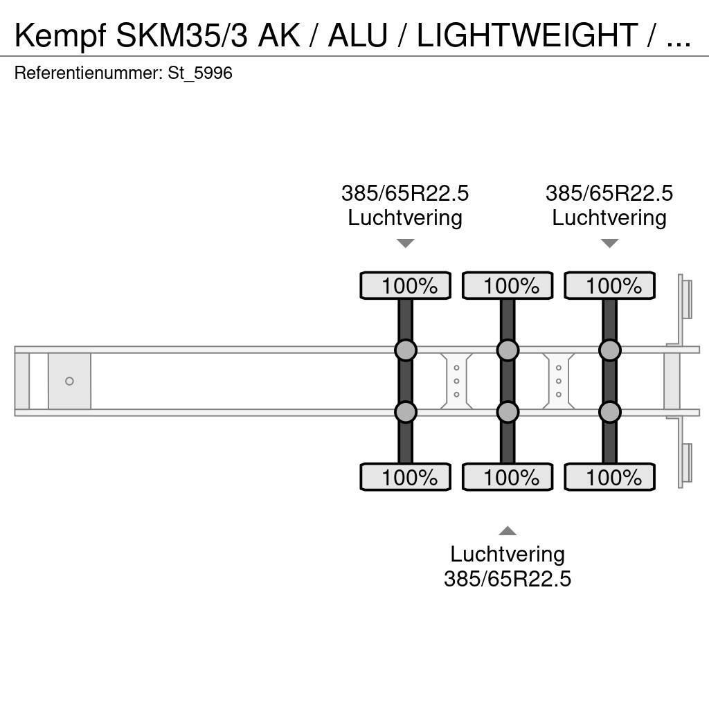 Kempf SKM35/3 AK / ALU / LIGHTWEIGHT / 29M3 / LIFT AXLE Kiper poluprikolice