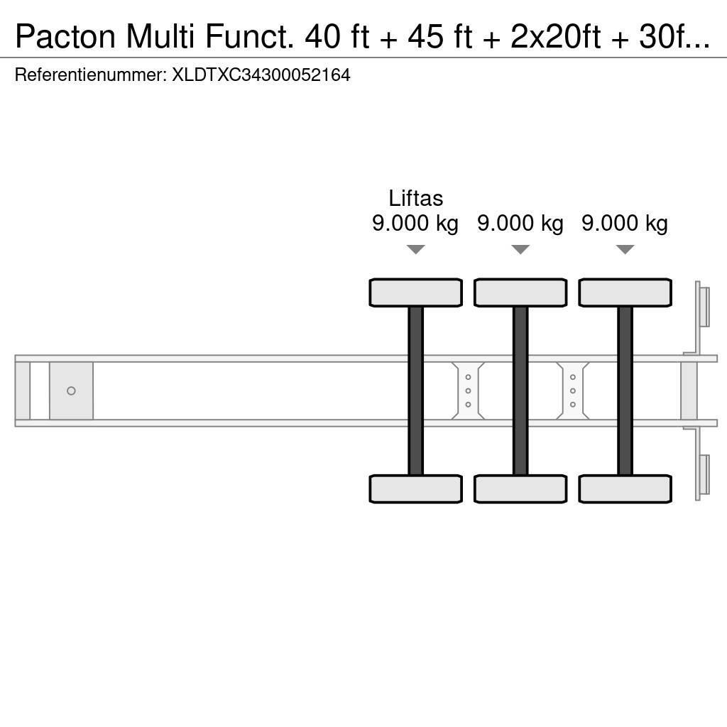 Pacton Multi Funct. 40 ft + 45 ft + 2x20ft + 30ft + High Kontejnerske poluprikolice