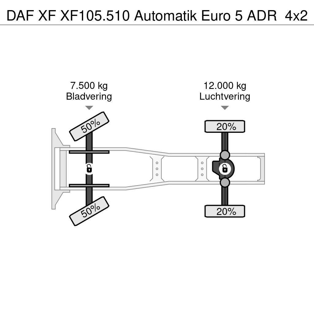 DAF XF XF105.510 Automatik Euro 5 ADR Tegljači