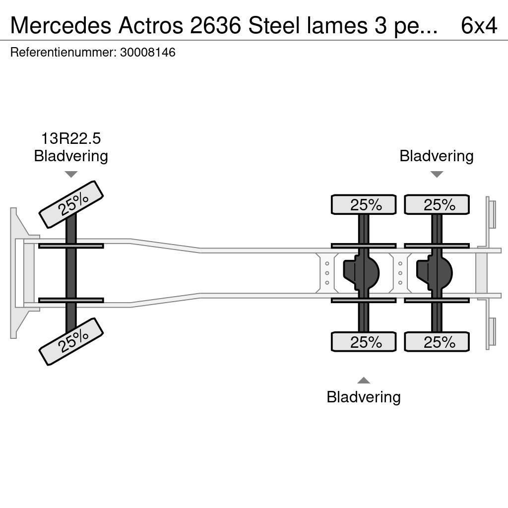 Mercedes-Benz Actros 2636 Steel lames 3 pedal francais Kamioni sa otvorenim sandukom