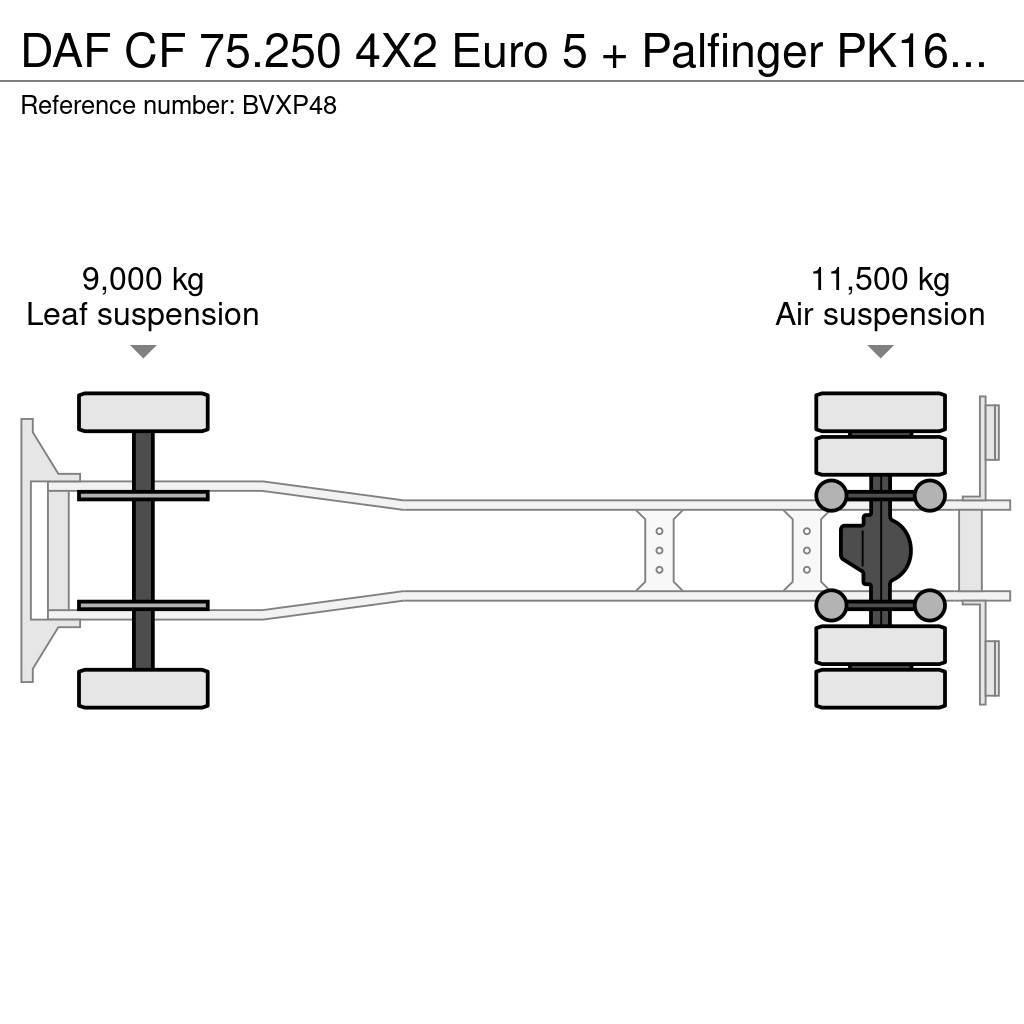DAF CF 75.250 4X2 Euro 5 + Palfinger PK16502 D (Glas / Polovne dizalice za sve terene