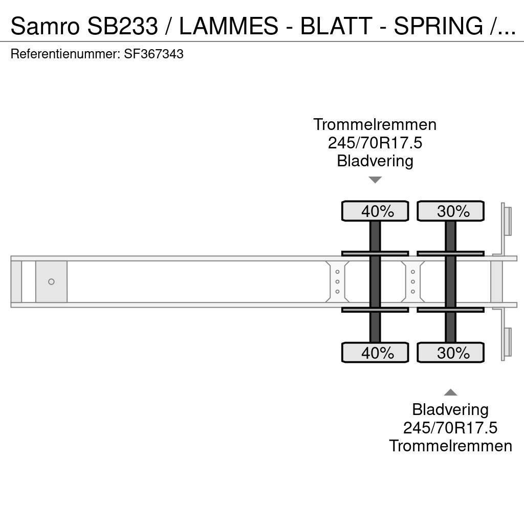 Samro SB233 / LAMMES - BLATT - SPRING / 8 WIELEN Poluprikolice labudice