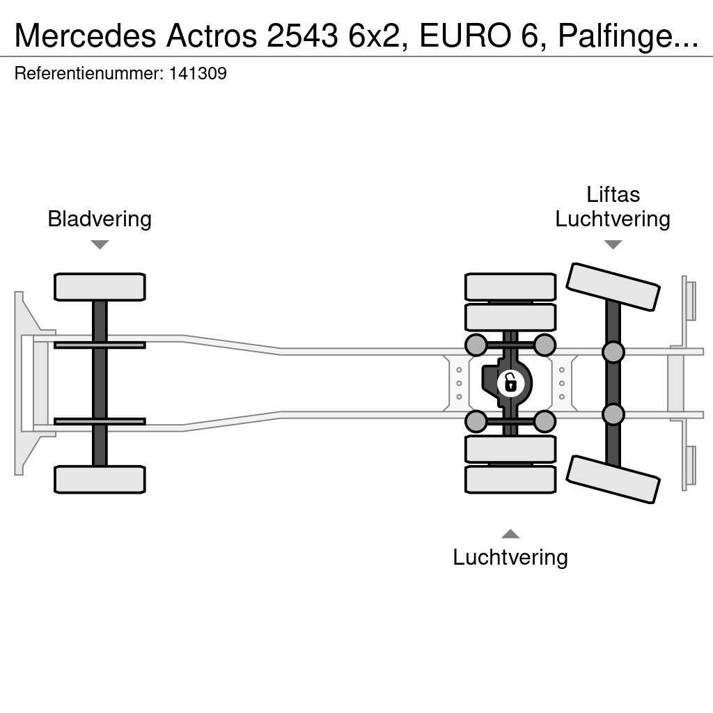 Mercedes-Benz Actros 2543 6x2, EURO 6, Palfinger, Retarder Rol kiper kamioni sa kukom za podizanje tereta