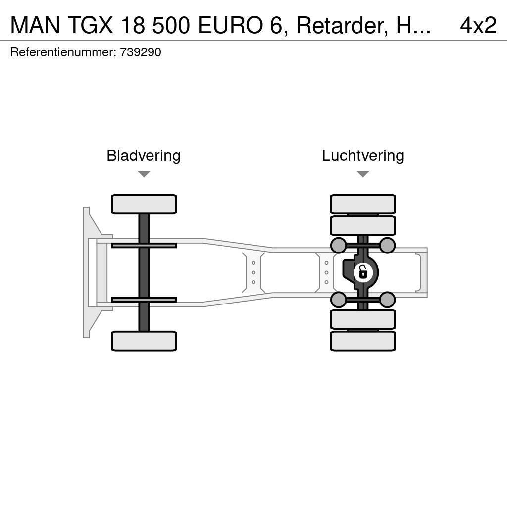 MAN TGX 18 500 EURO 6, Retarder, Hydraulic Tegljači