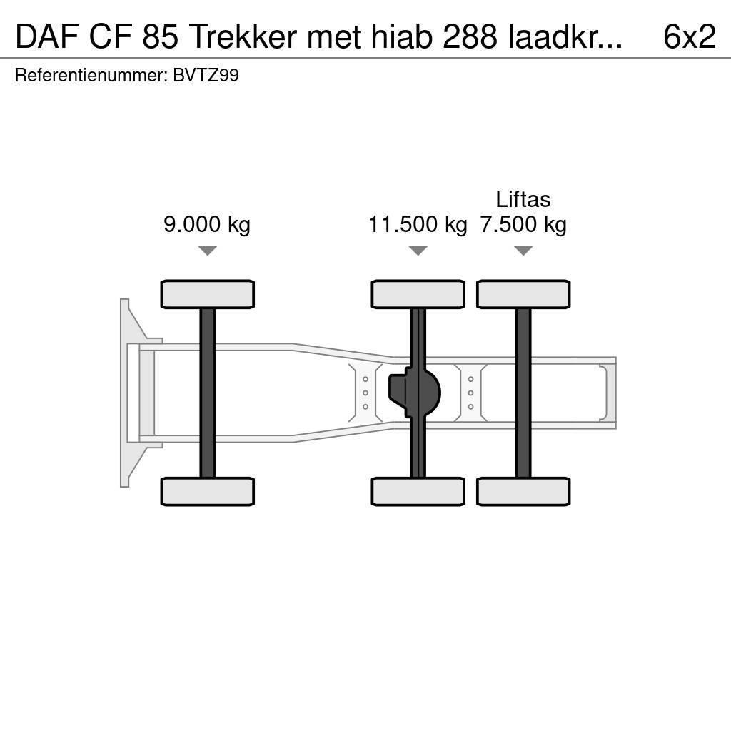 DAF CF 85 Trekker met hiab 288 laadkraan origineel 388 Tegljači