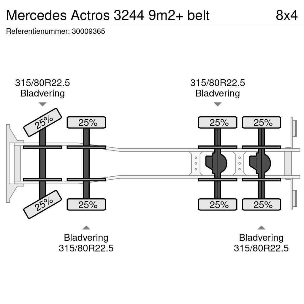 Mercedes-Benz Actros 3244 9m2+ belt Kamioni mešalice za beton