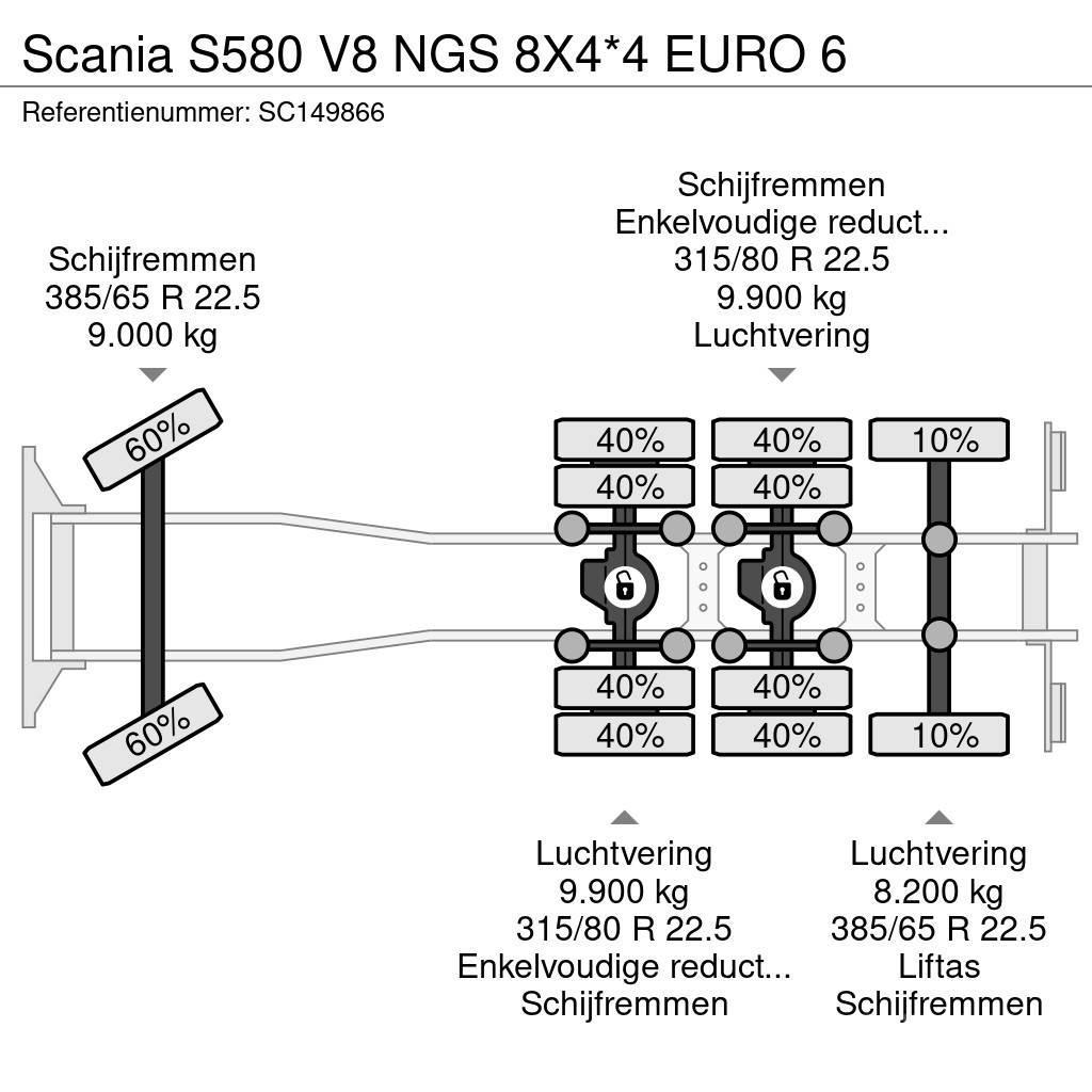 Scania S580 V8 NGS 8X4*4 EURO 6 Kamioni-šasije