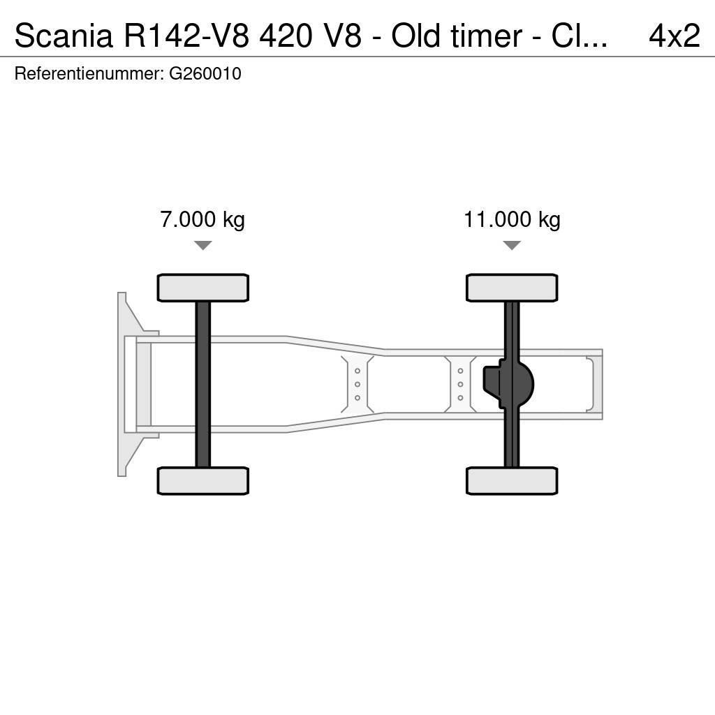 Scania R142-V8 420 V8 - Old timer - Clean chassis/cab/int Tegljači