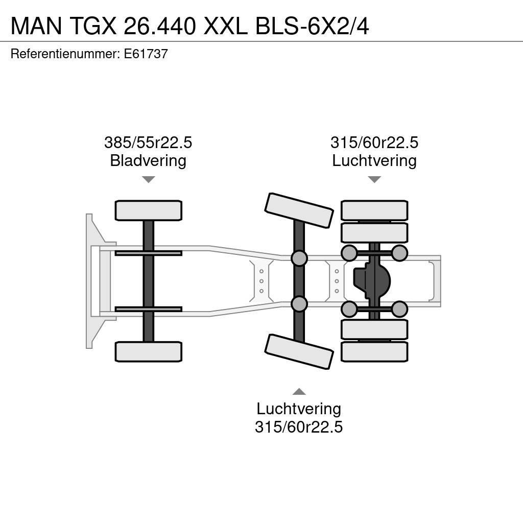 MAN TGX 26.440 XXL BLS-6X2/4 Tegljači