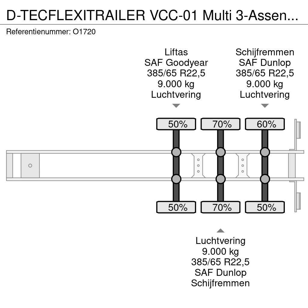 D-tec FLEXITRAILER VCC-01 Multi 3-Assen SAF - Schijfremm Kontejnerske poluprikolice