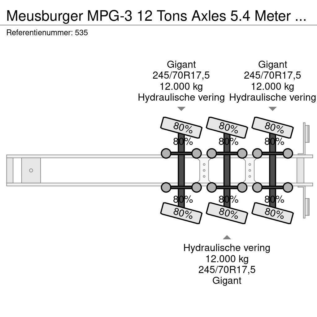 Meusburger MPG-3 12 Tons Axles 5.4 Meter extand. 4 Meter Exte Poluprikolice labudice
