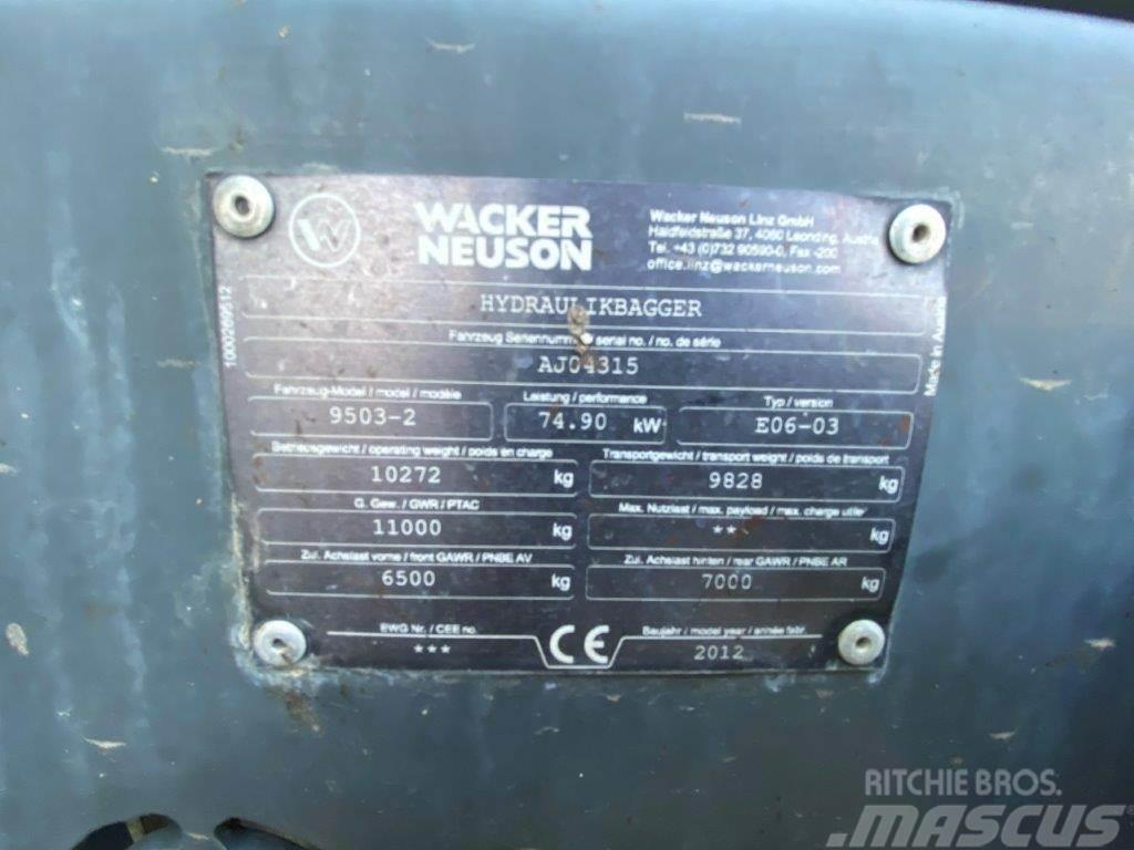 Wacker Neuson 9503-2 WD Mobilbagger Klima Löffel MS08 Bageri točkaši
