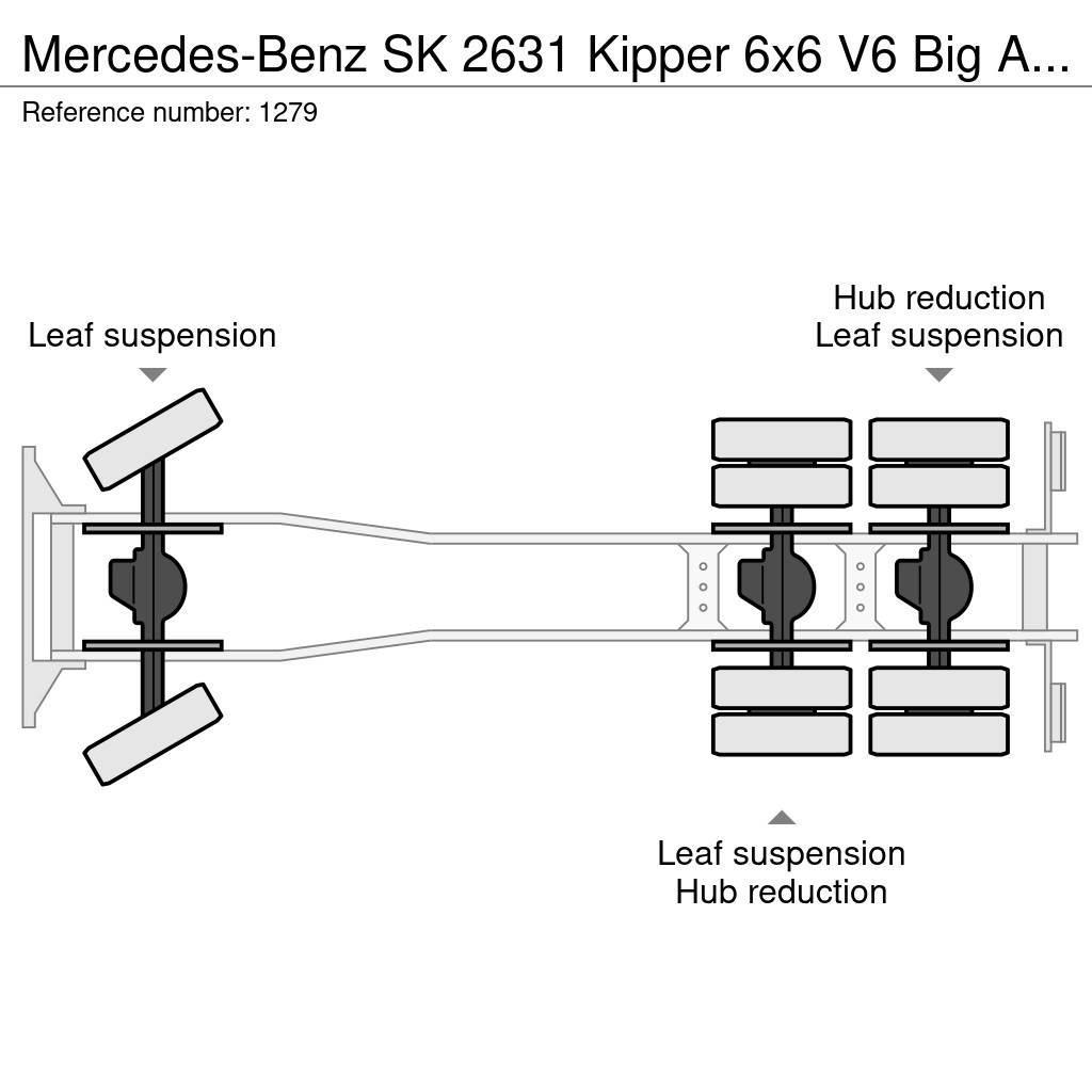 Mercedes-Benz SK 2631 Kipper 6x6 V6 Big Axle's Auxilery Top Cond Kiperi kamioni