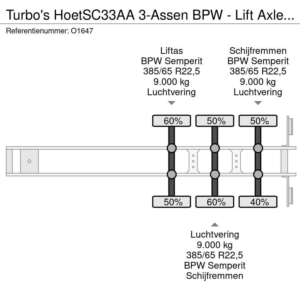  TURBO'S HOET SC33AA 3-Assen BPW - Lift Axle - Disc Kontejnerske poluprikolice