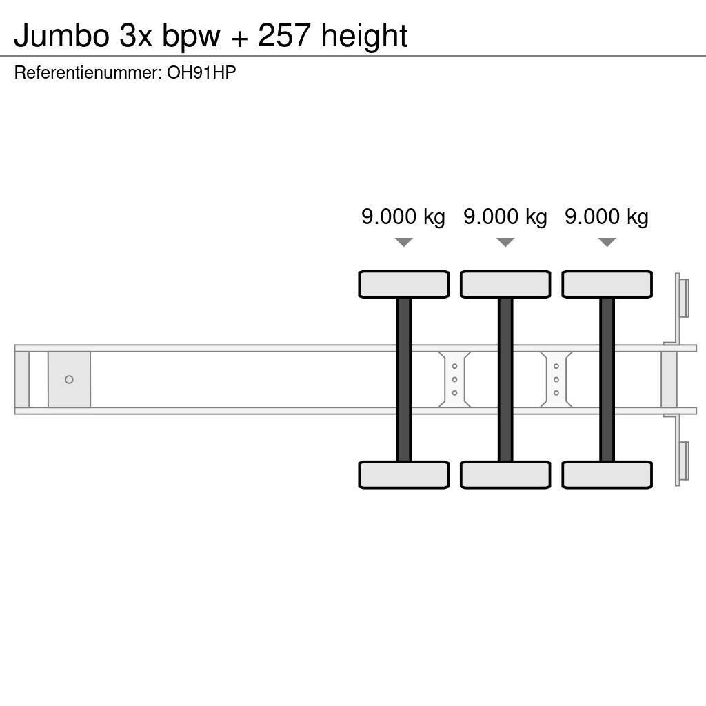 Jumbo 3x bpw + 257 height Poluprikolice sa ciradom