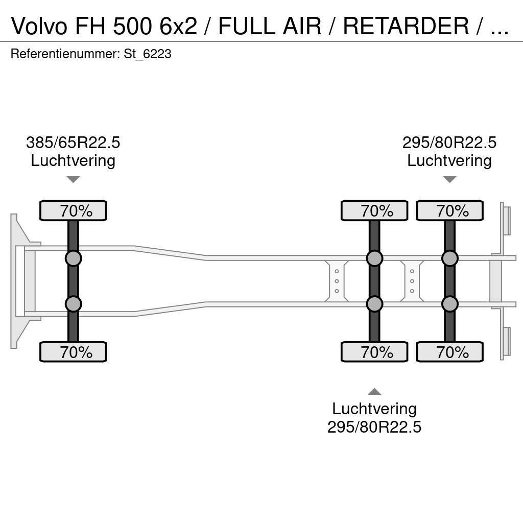 Volvo FH 500 6x2 / FULL AIR / RETARDER / BDF / CHASSIS Kamioni za podizanje kablova
