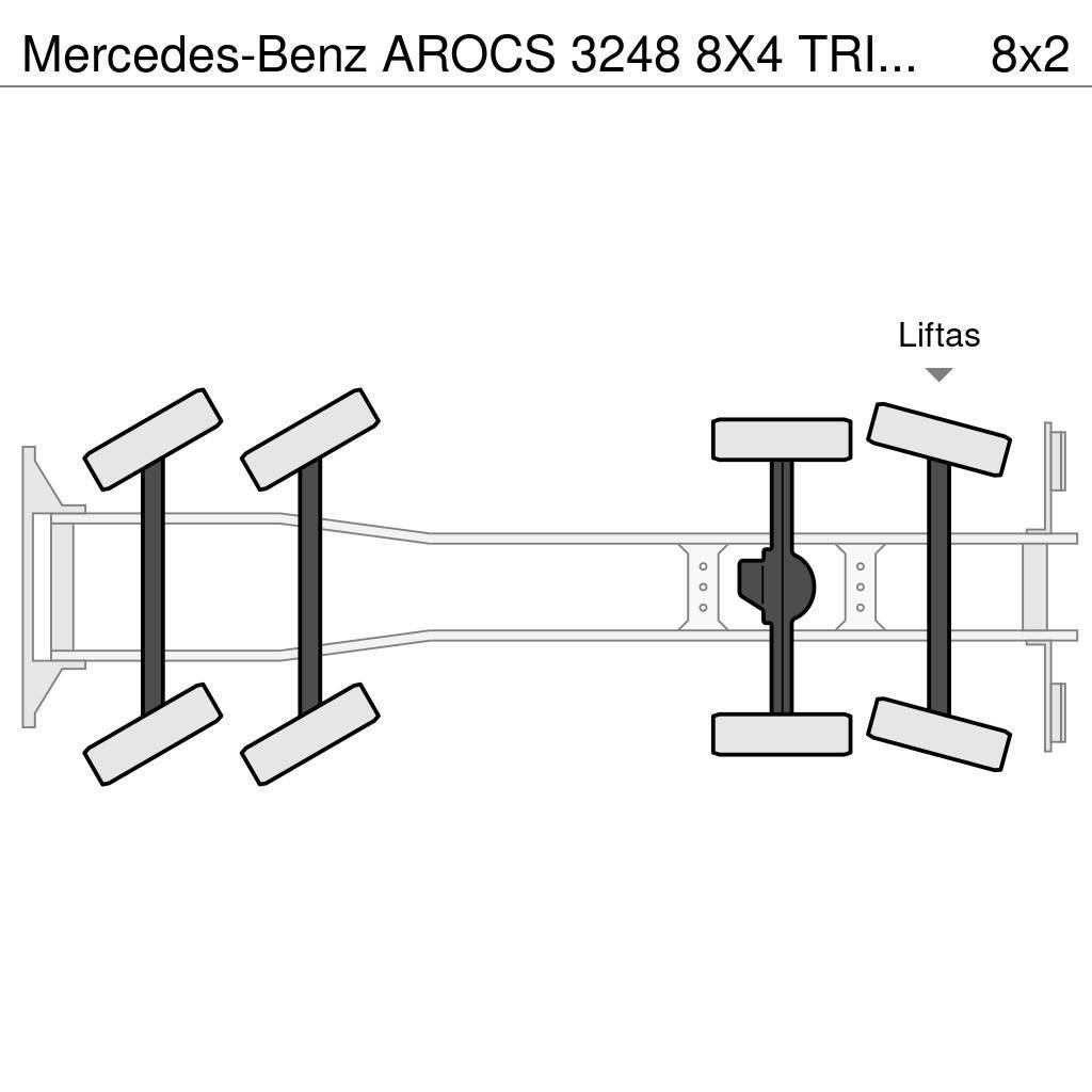 Mercedes-Benz AROCS 3248 8X4 TRIDEM HAAKSYSTEEM + FASSI F365RA K Rol kiper kamioni sa kukom za podizanje tereta