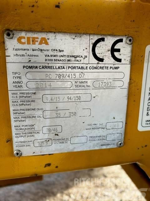 Cifa PC 709 / 415 D7 Kamionske beton pumpe