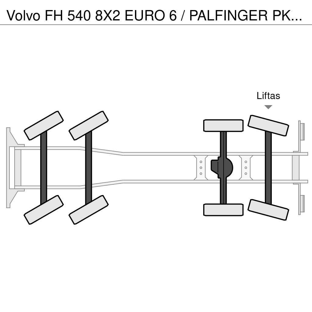 Volvo FH 540 8X2 EURO 6 / PALFINGER PK 92002 KRAAN + FLY Polovne dizalice za sve terene