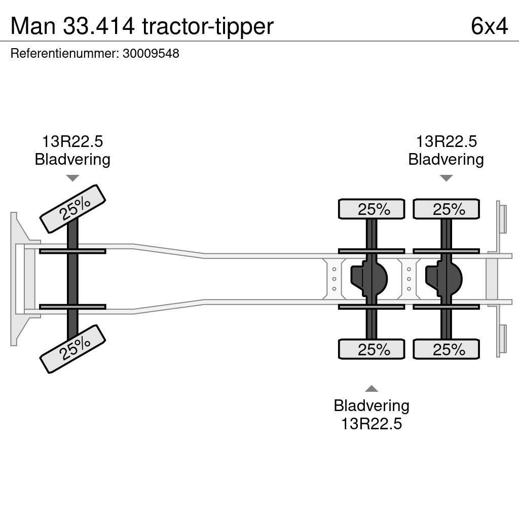 MAN 33.414 tractor-tipper Kiperi kamioni