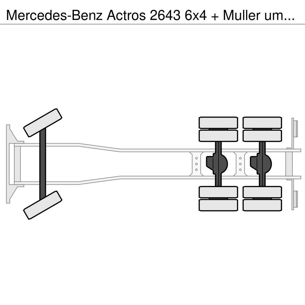 Mercedes-Benz Actros 2643 6x4 + Muller umwelttechniek aufbau Kombi vozila/ vakum kamioni