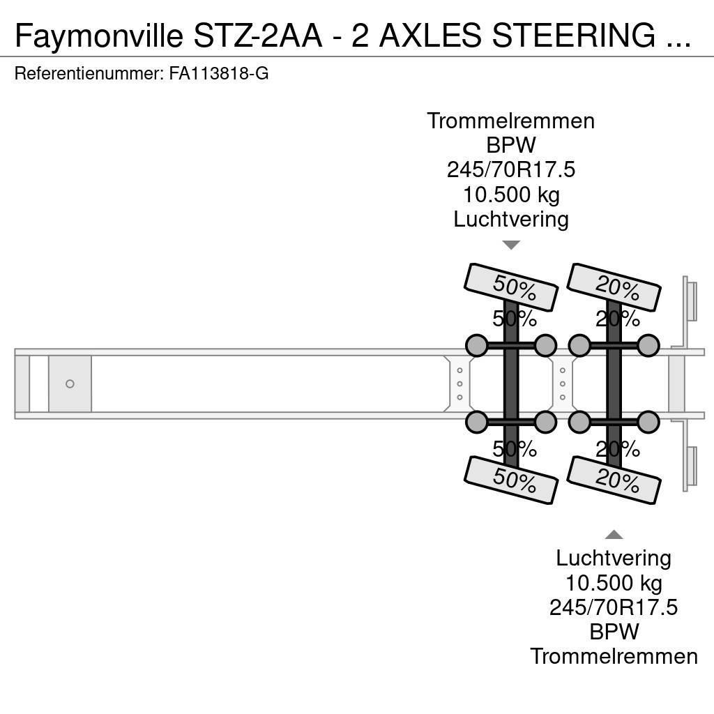 Faymonville STZ-2AA - 2 AXLES STEERING - BED: 7,40 + 3,55 METE Poluprikolice labudice