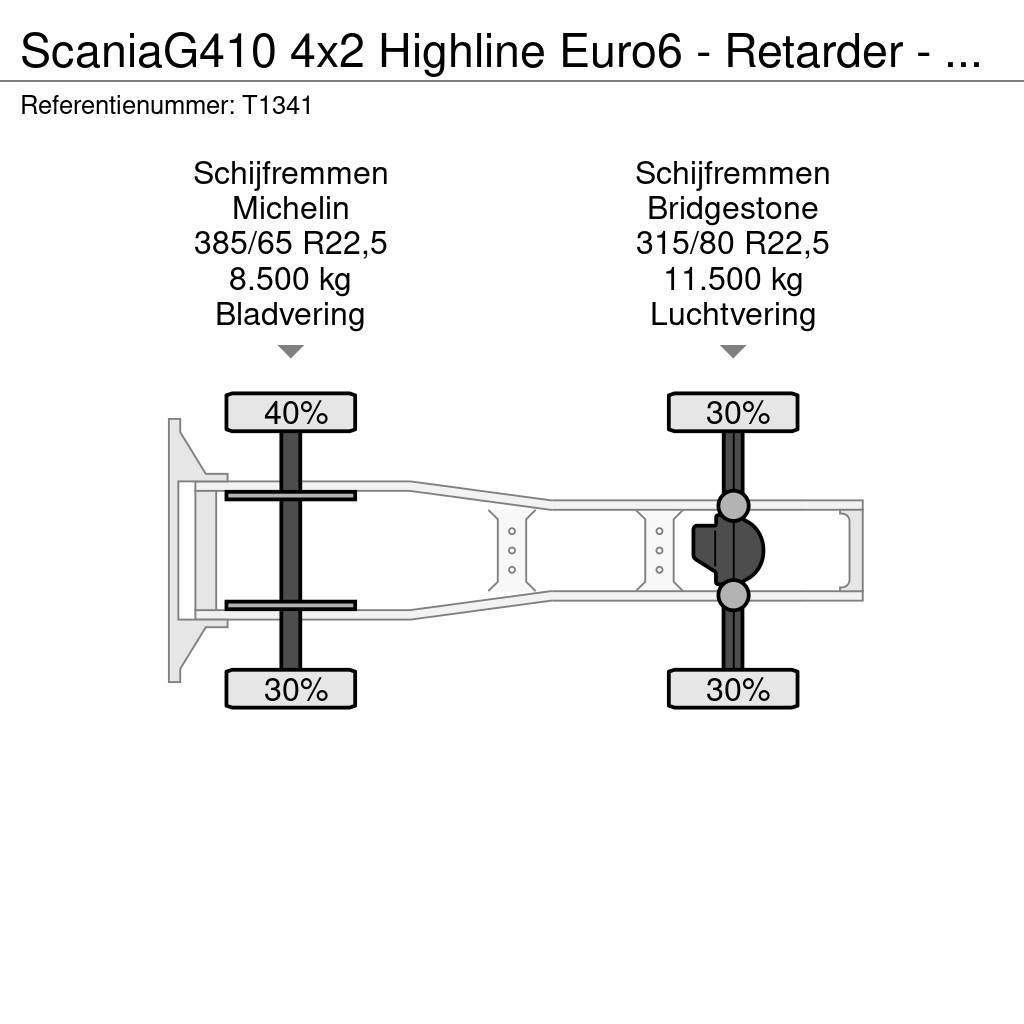 Scania G410 4x2 Highline Euro6 - Retarder - PTO - KiepHyd Tegljači
